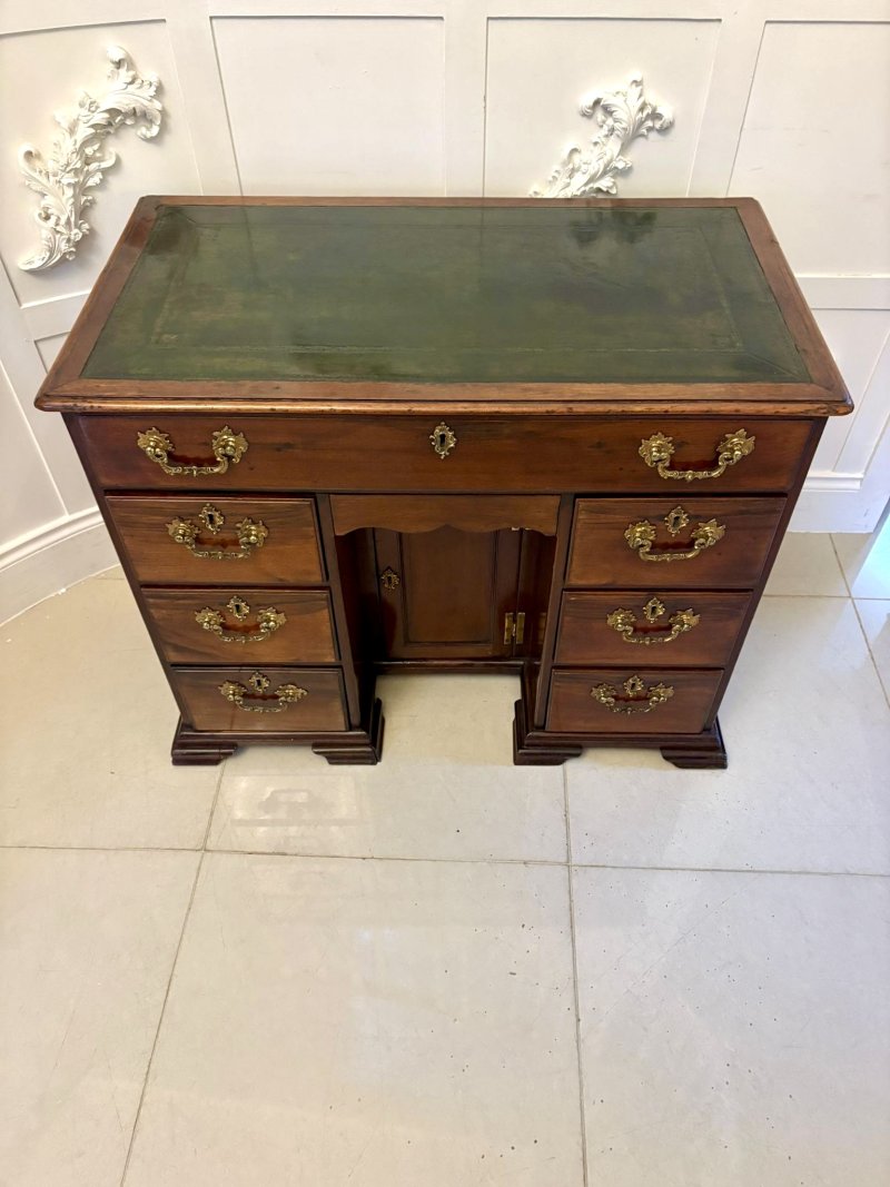 Antique George III Quality Mahogany Kneehole Desk